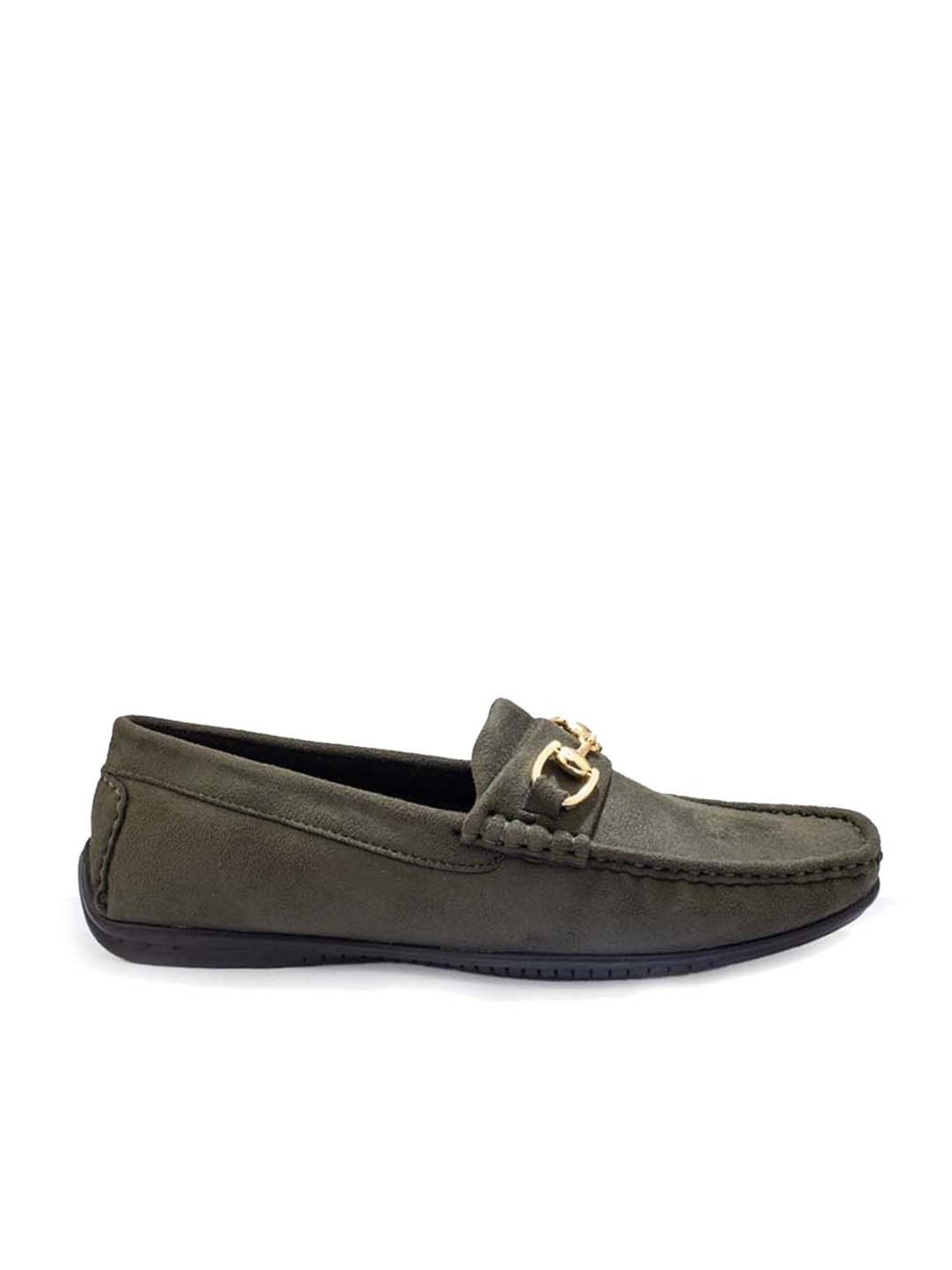 Monkstory Men's Seduxtion Olive Green Loafers