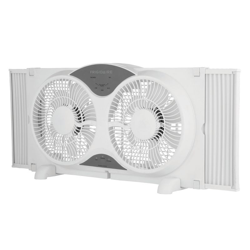 Frigidaire 9" Reversible Twin Window Fan with Remote White