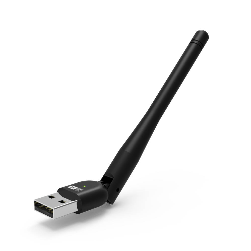 Wavlink Portable Wireless USB Adapter Wi-fi Dongle AC600- 5dBi Antenna IEEE802.11AC Dual Band 2.4 GHz 150Mbps + 5GHz 433Mbps Wireless Wifi Ethernet Network LAN Card- Black