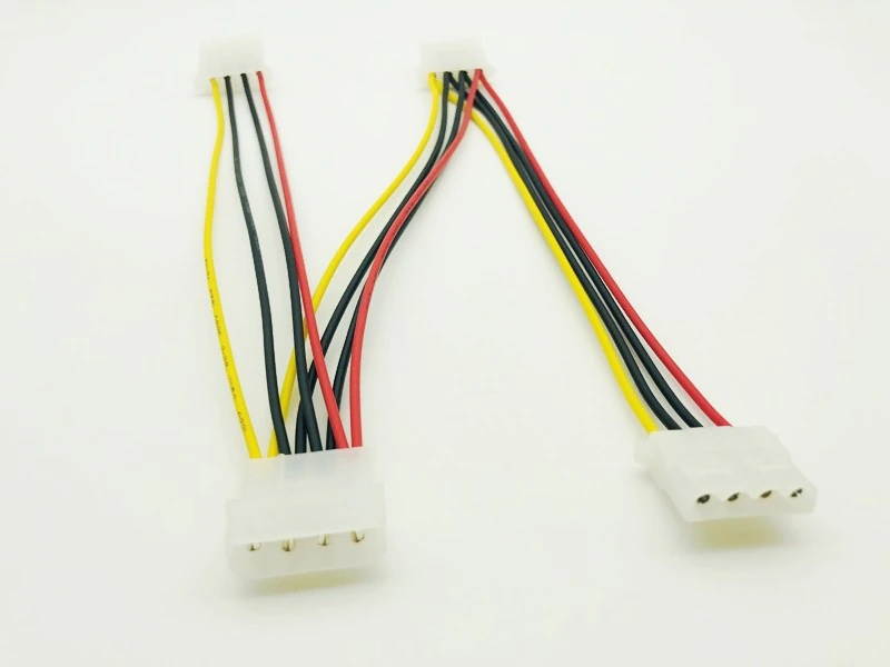1PCS 4Pin Power Cable 4Pin Molex Male to 3 Port Molex IDE Female Power Supply Splitter Adapter Computer 4Pin IDE Power Cord NEW