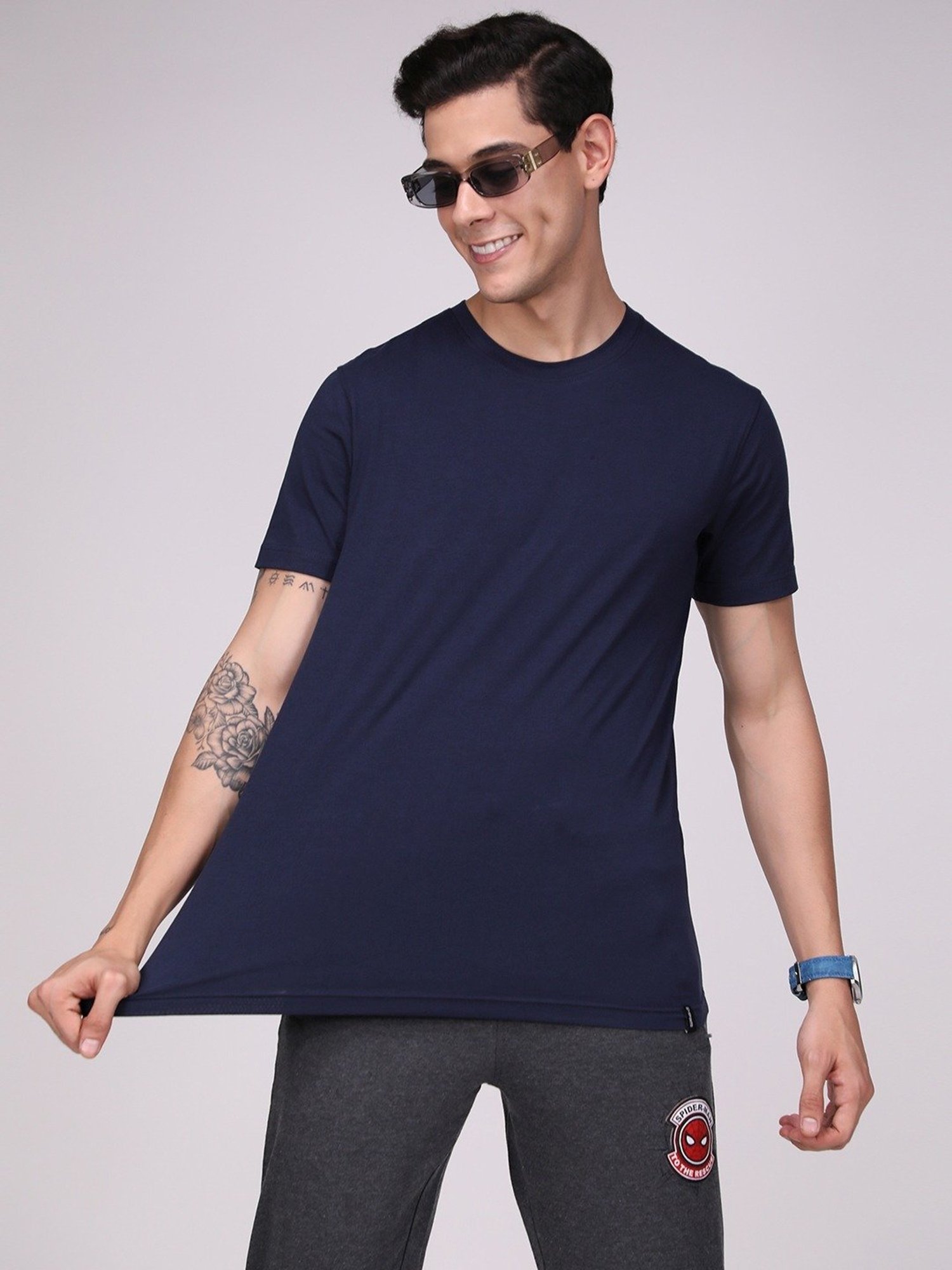 Sporto Dark Denim Slim Fit T-Shirt