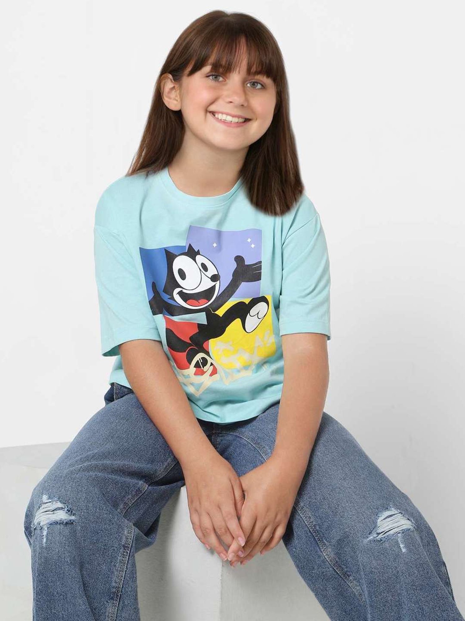 KIDS ONLY Blue Printed T-Shirt