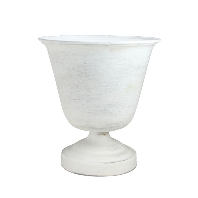 Allstate Floral 10.25" Weathered Outdoor Urn Planter - White