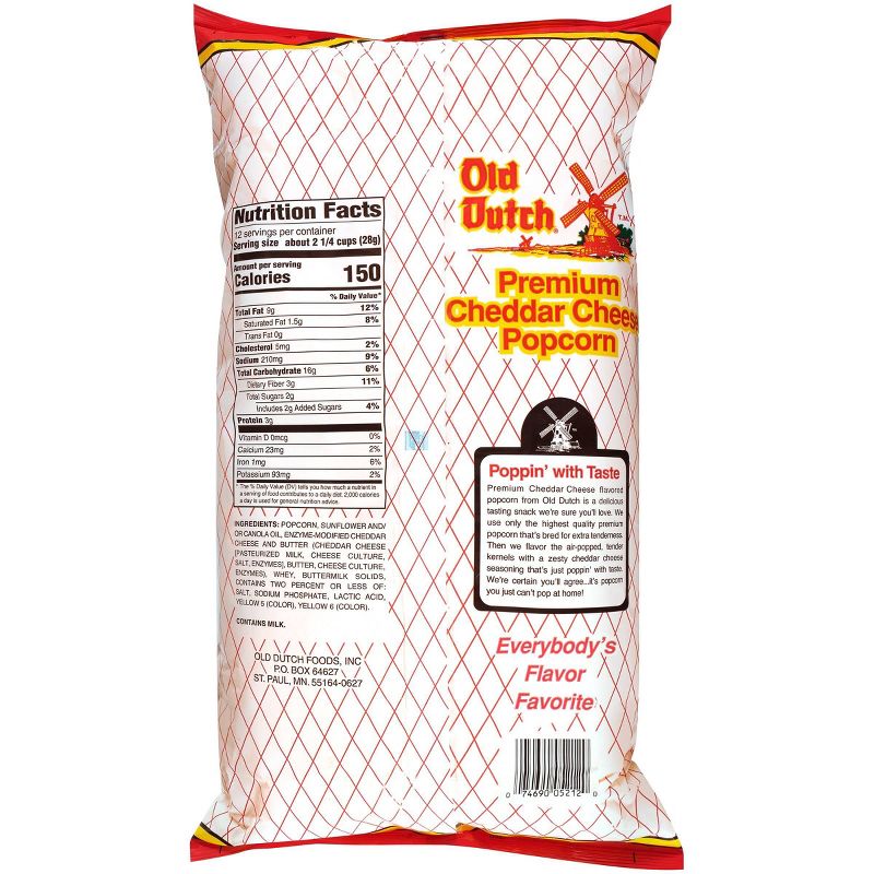 Old Dutch Premium Cheddar Cheese Flavored Popcorn - 12.5oz