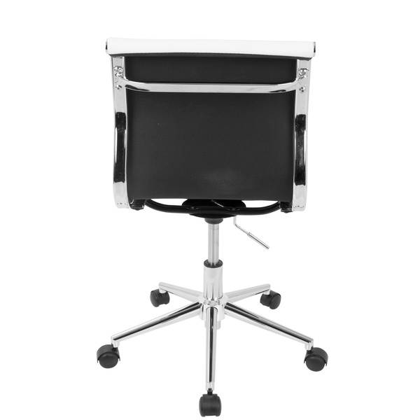 Master Armless Adjustable Task Chair in White