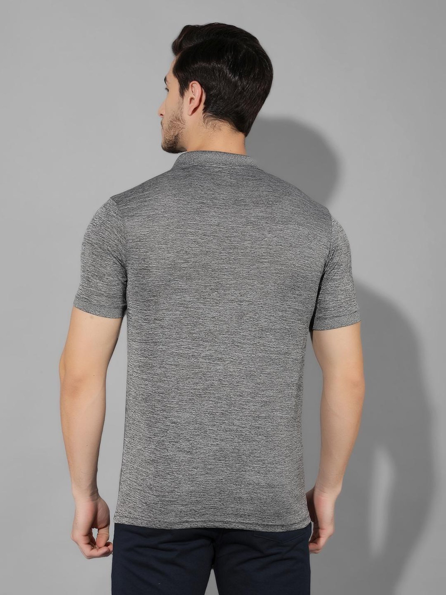 Force NXT Indigo & Grey Regular Fit Sports Polo - Pack Of 2