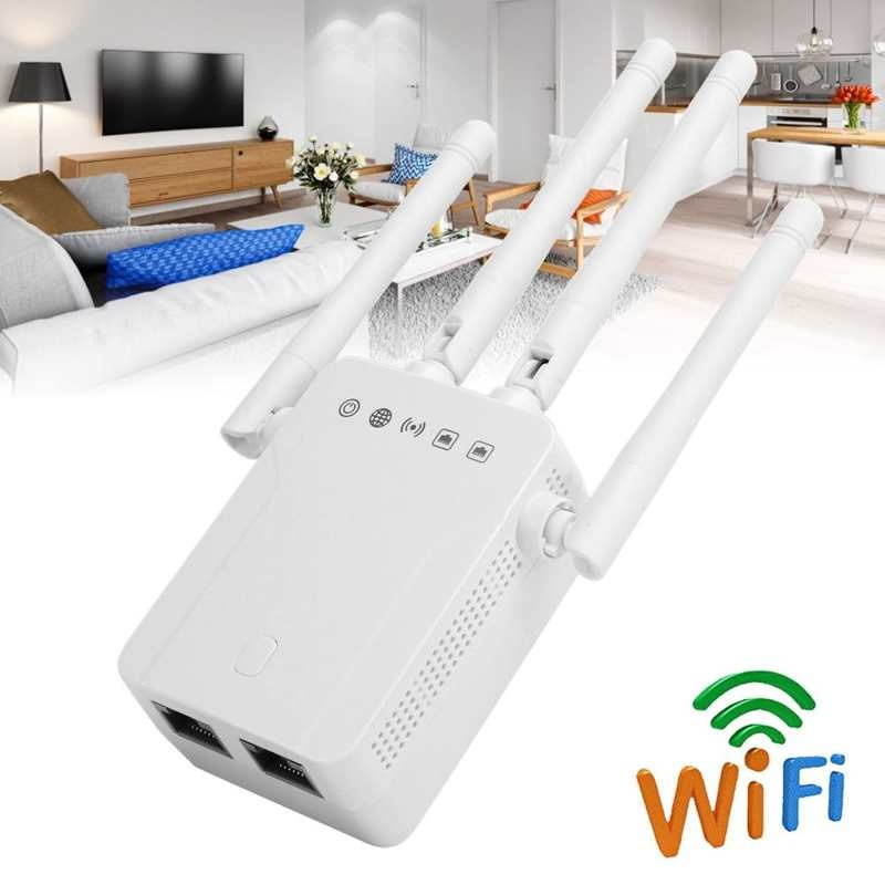 2.4GHz 300Mbps Wireless Repeater 4 External Antenna WiFi Range Extender ZF-3Z06 100-240V
