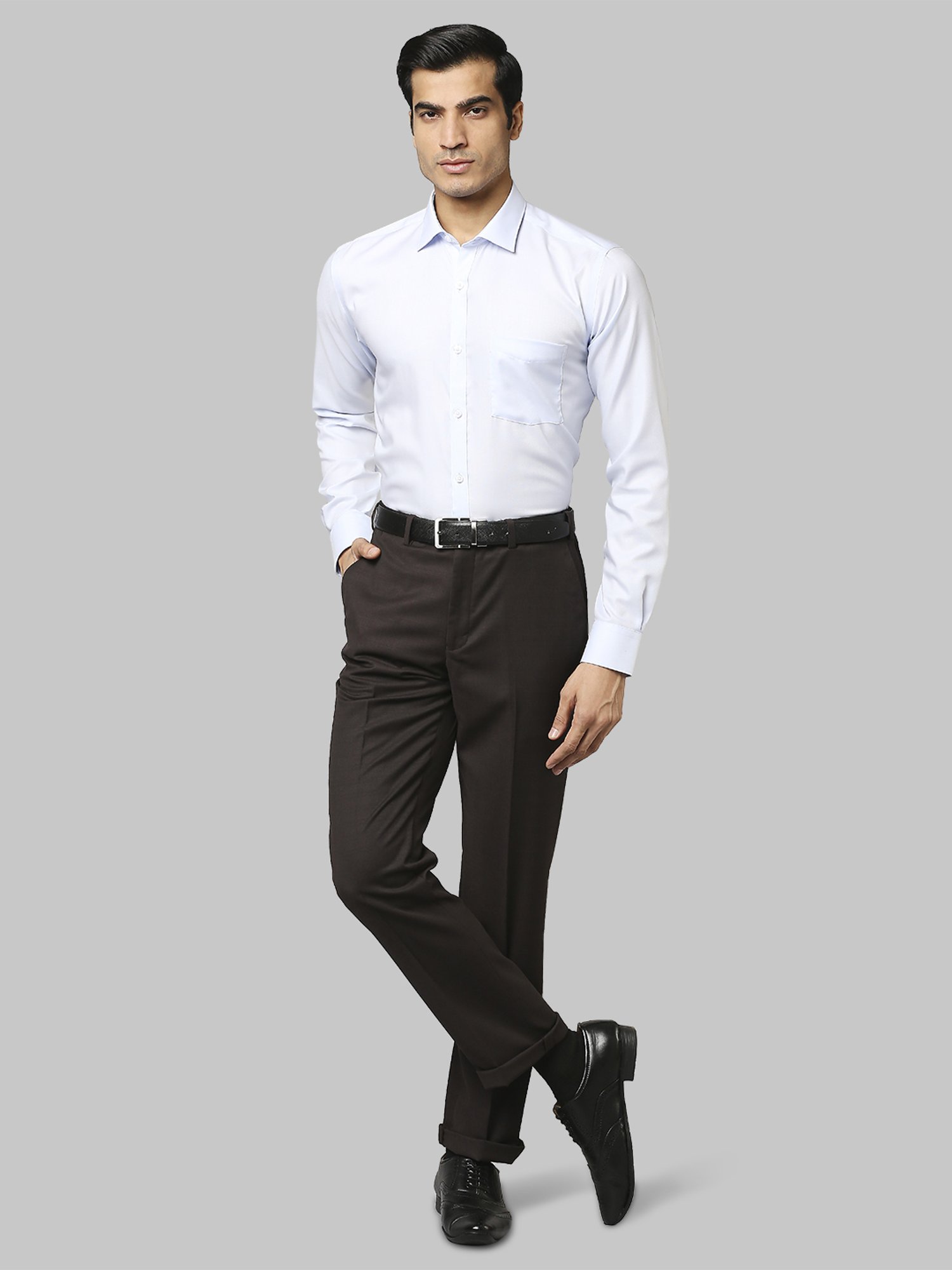 Park Avenue Blue Cotton Slim Fit Shirt
