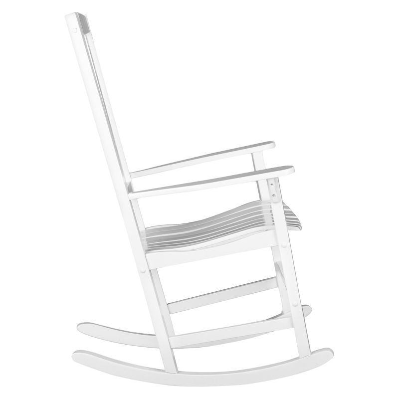 Belize Hardwood Porch Rocker - White - Aiden Lane