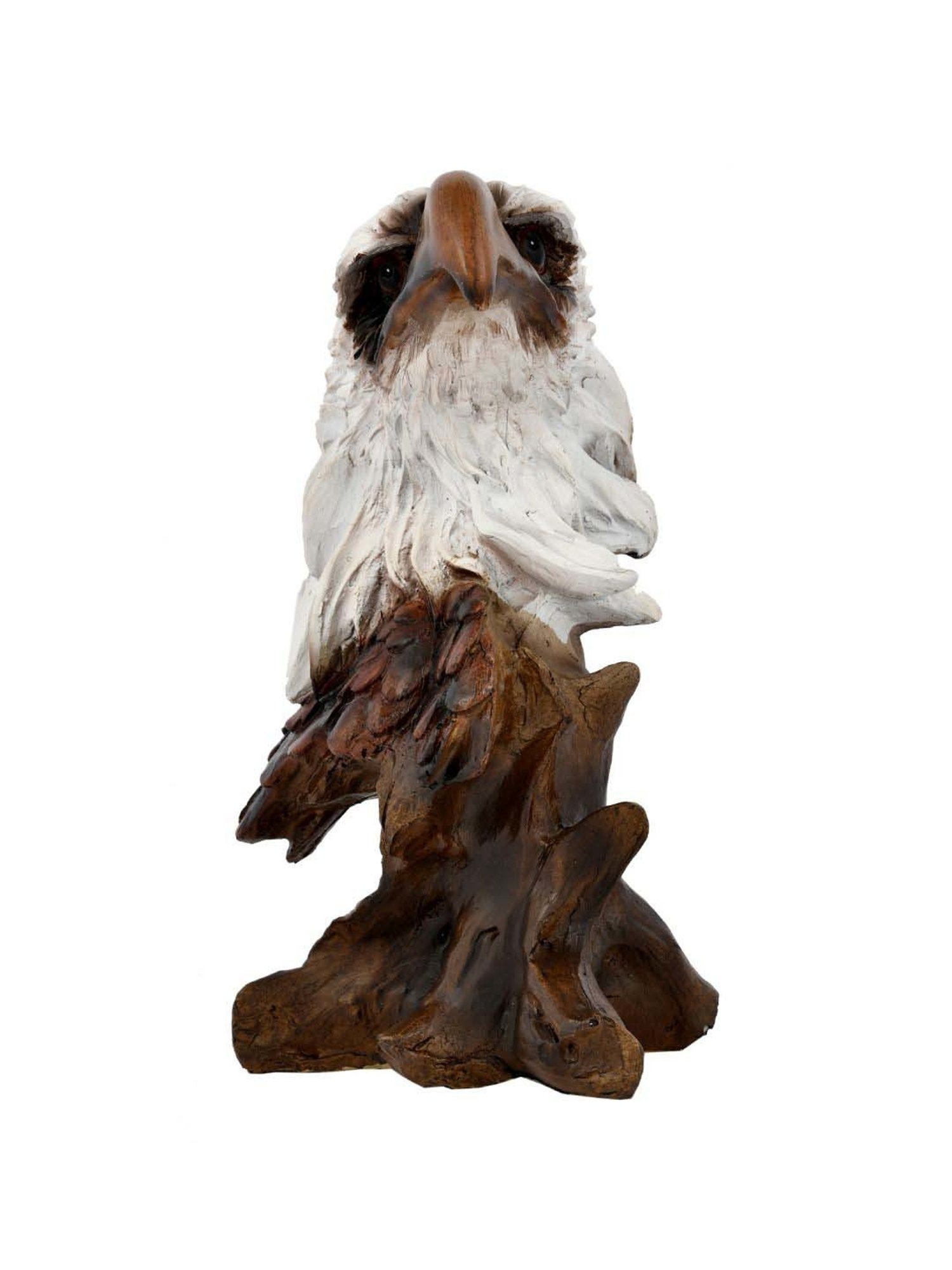 Tayhaa Brown & White Resin Wings Of Freedom Eagle Showpiece.