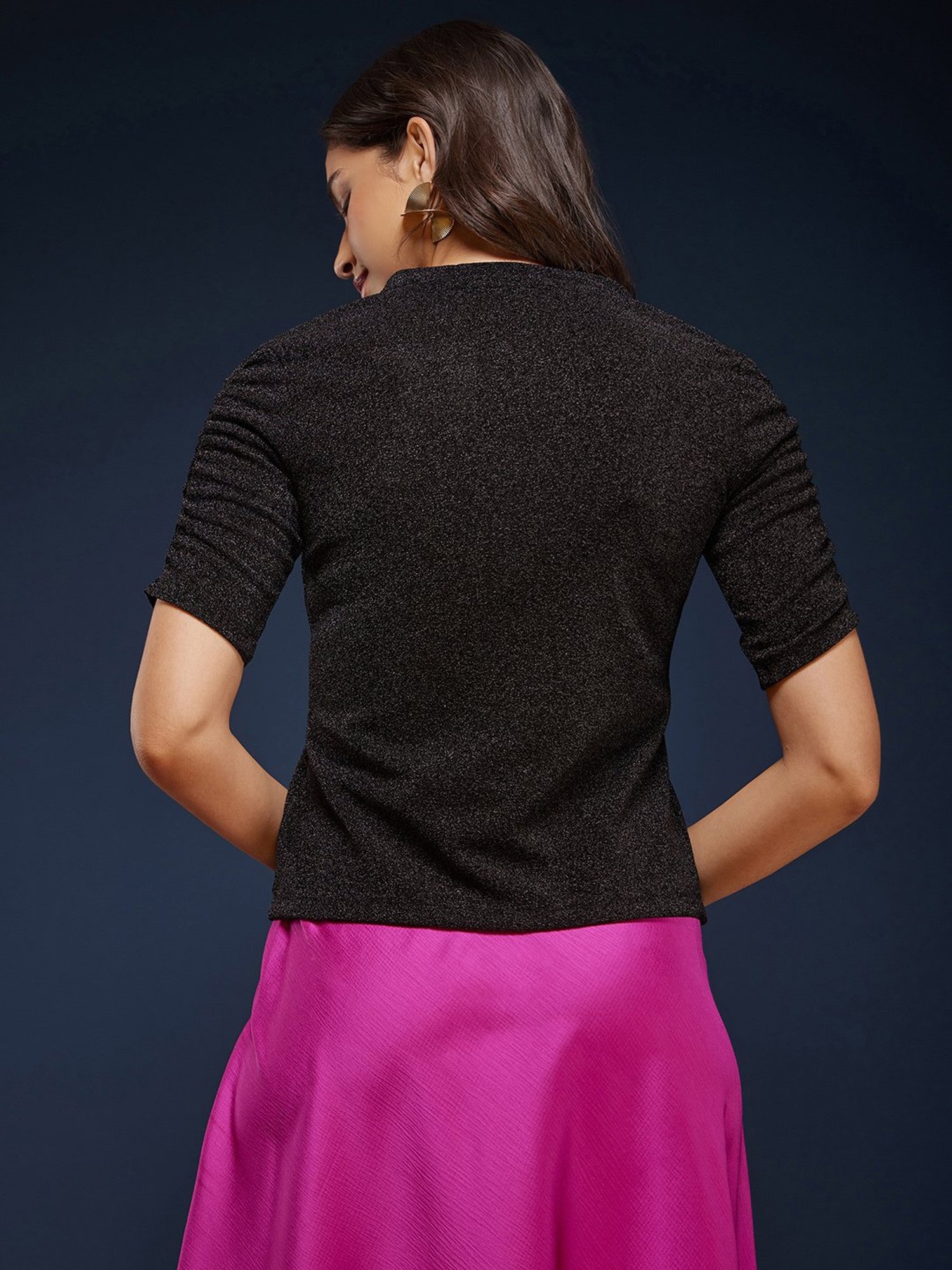 Fablestreet Black Relaxed Fit Top