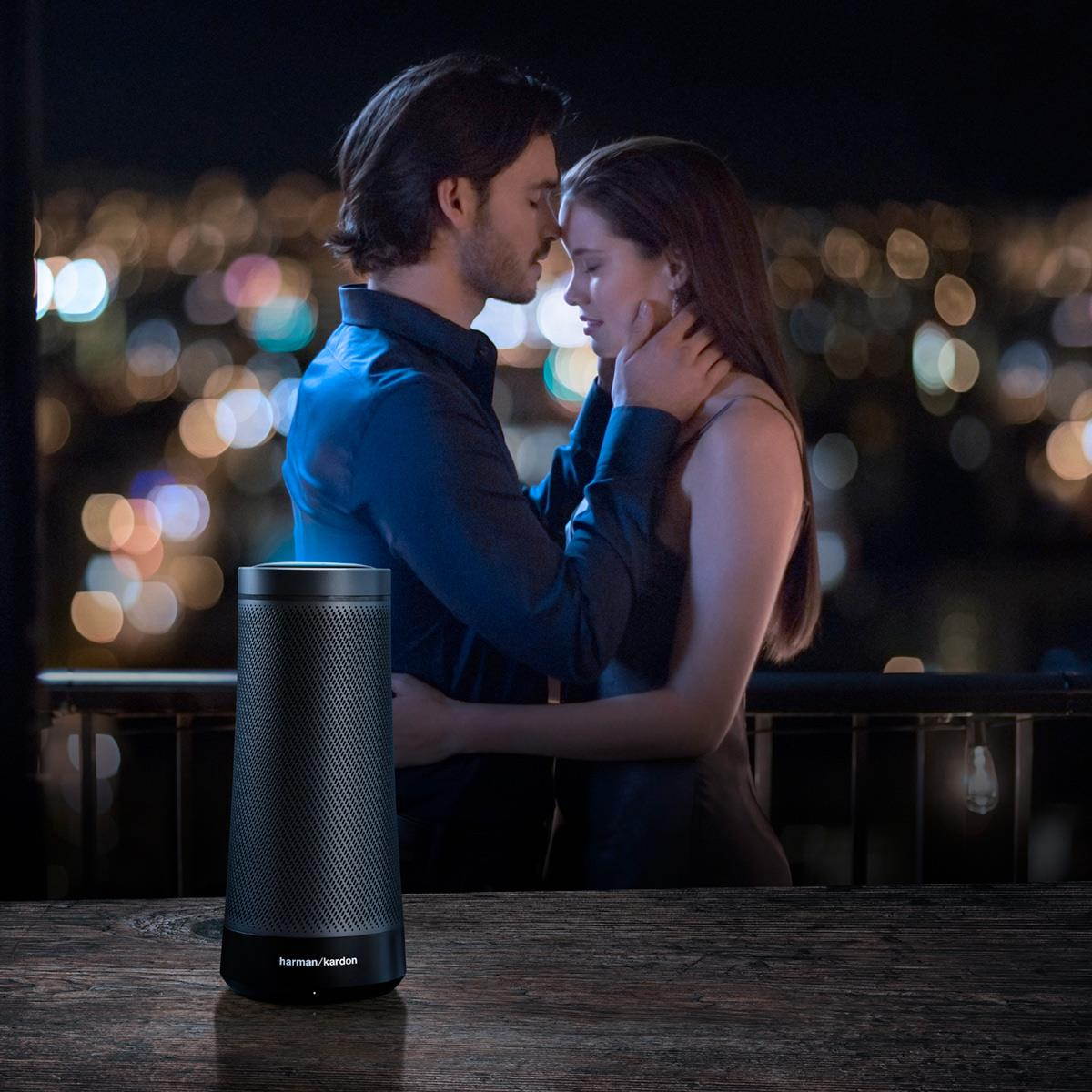 Harman Kardon INVOKE Voice-Activated Speaker with Cortana HKINVOKESILAM (Silver)