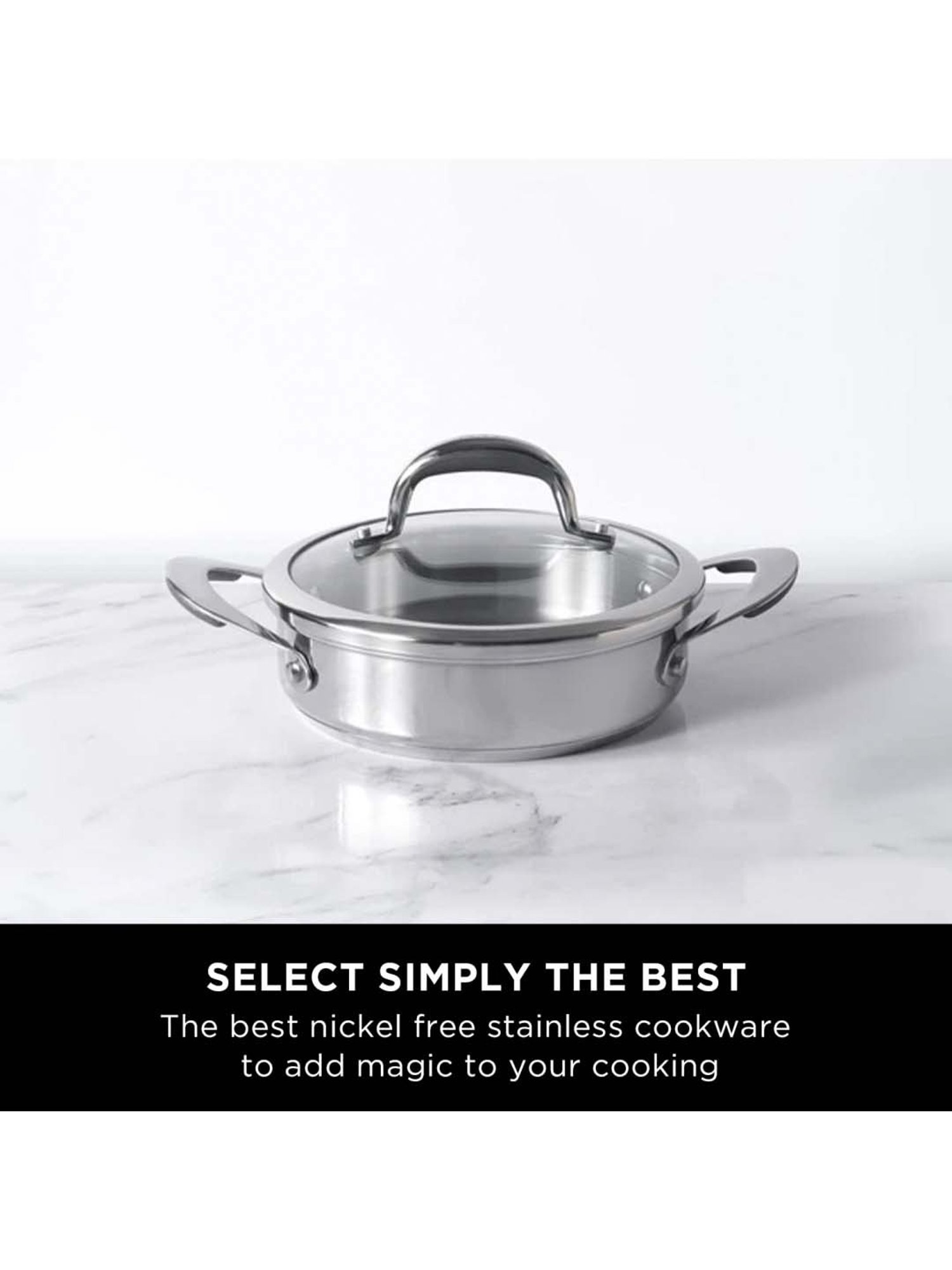 Meyer Select Stainless Steel Sauteuse 20cm (Induction & Gas Compatible)