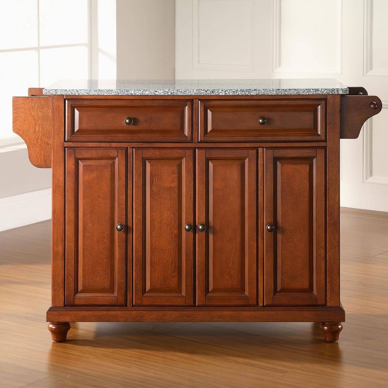 Sunrise Kitchen Island with American Maple Top White/Natural - Flora Home