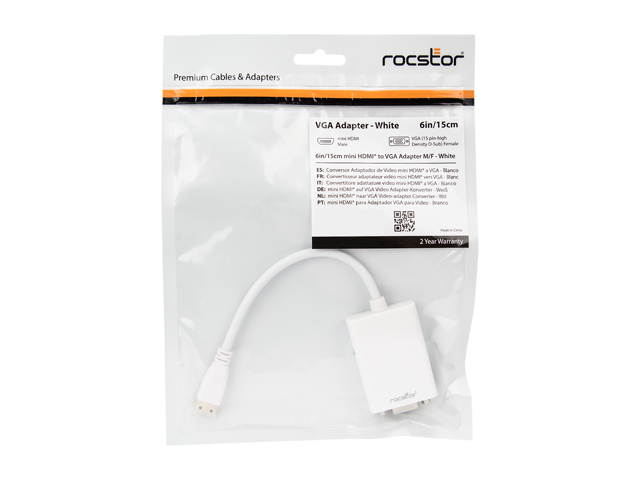 Rocstor Mini HDMI/VGA Video Cable