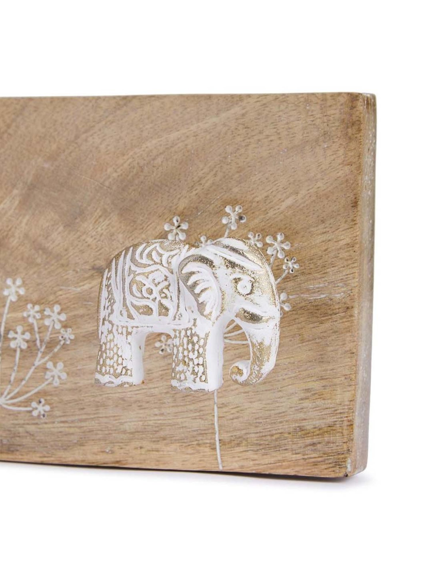 Fabindia Home Shalimaar Beige Wood 4 Animal Peg Wall Hook