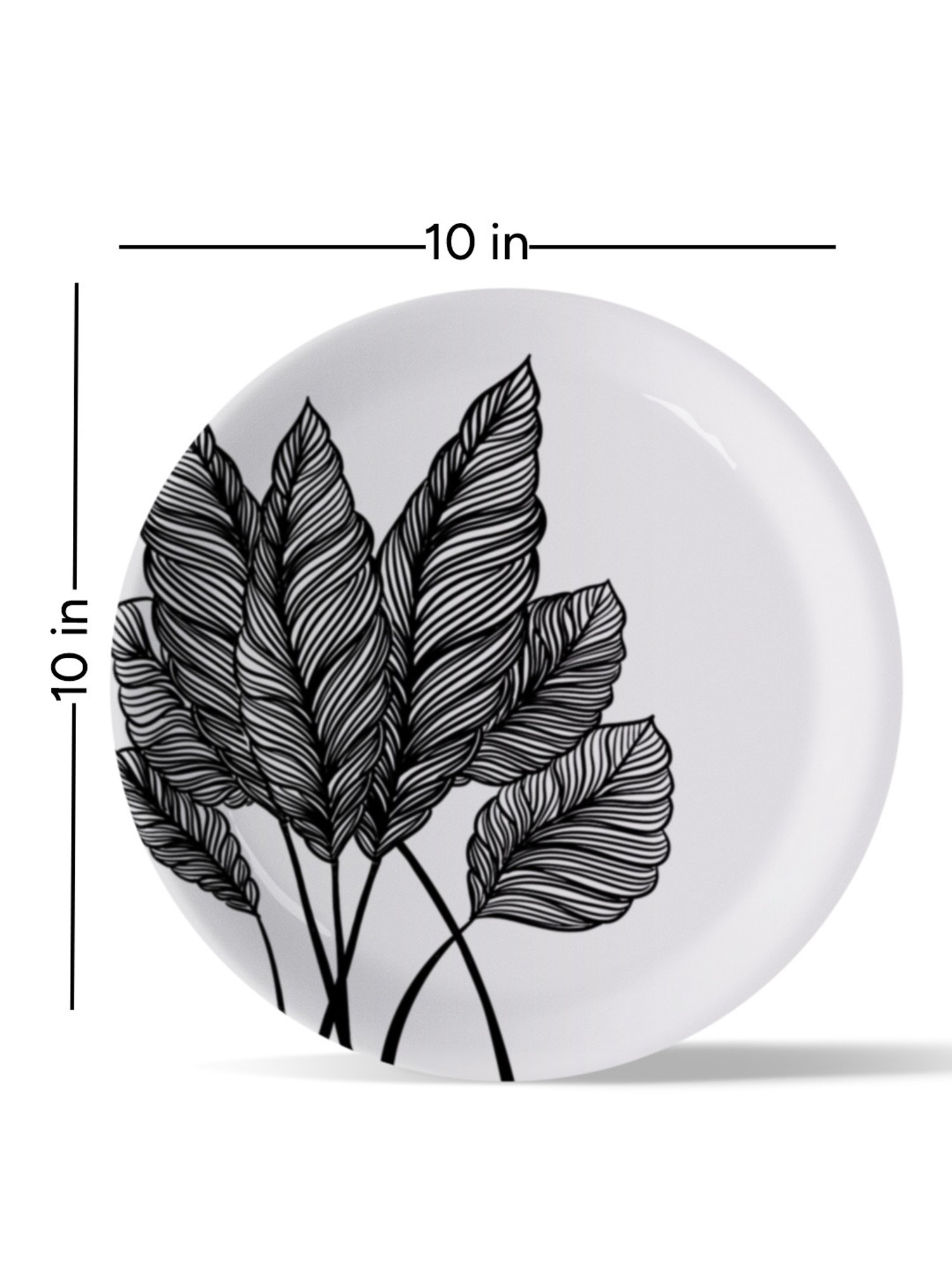 Nestroots Storytelling Strokes Black & White Porcelain&iquest;Decorative Wall Plate