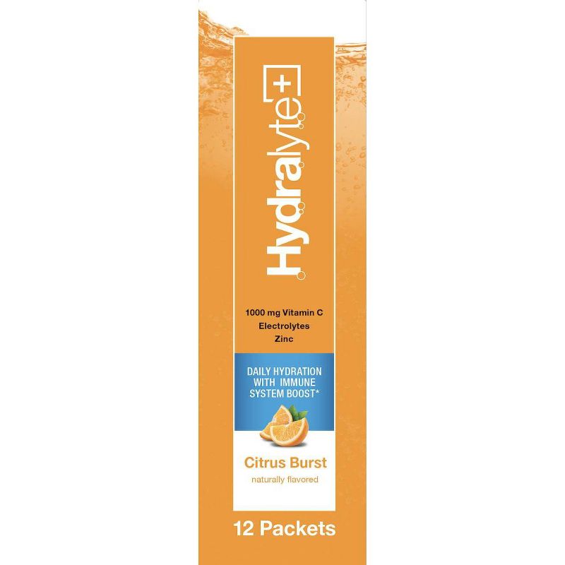 Hydralyte Hydration Plus Immune System Boost Vitamin C Powder Packets - 12ct