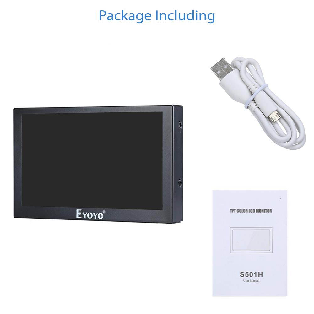 5 Inch Car RearView Monitor with HDMI VGA BNC Port Home Security Fast Ressptonse