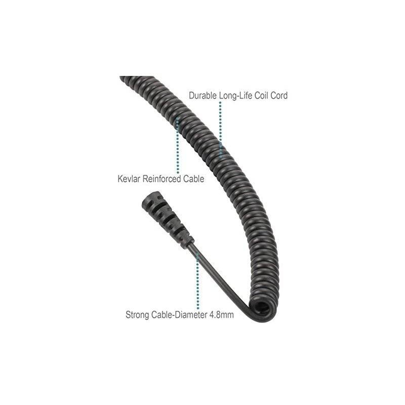 Mic with Reinforced Cable for Motorola Vertex Radios VX210 VX410 VX231 VX261 VX264 VX351 VX354 VX451 VX454 VX459 EVX531 EVX534 539 35mm Audio Jack Heavy Duty Shoulder Microphone