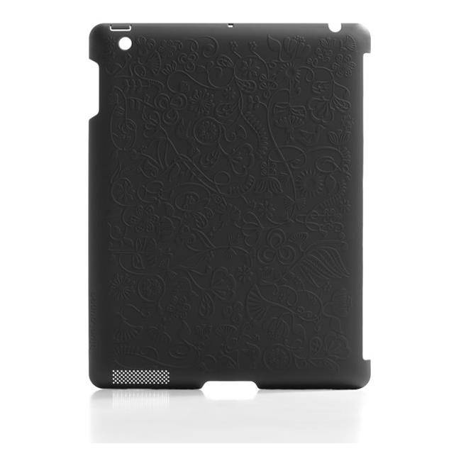 Bluelounge Design Shell Floral Hard Case for Apple iPad 2 SL-2F-BL (Black)