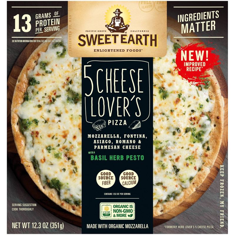 Sweet Earth Five Cheese Lover's Frozen Pizza - 12.3oz