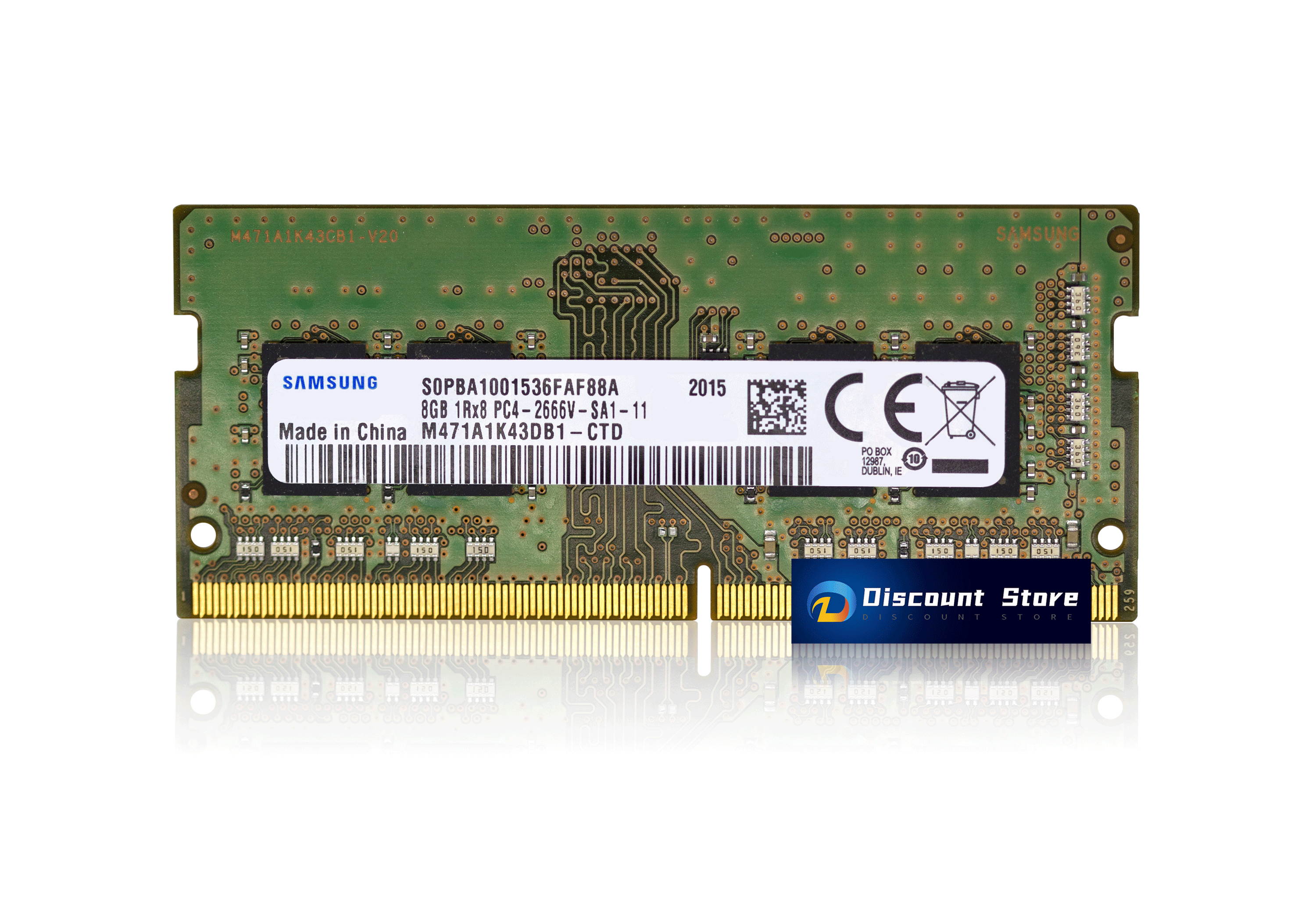 Samsung 8GB 2666MHz SODIMM 1RX8 Laptop Memory Module 260-PIN M471A1K43DB1-CTD