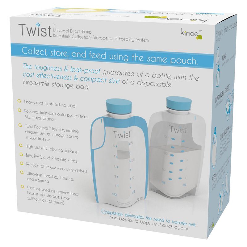 Kiinde 20ct Twist Breast Milk Storage Pouch