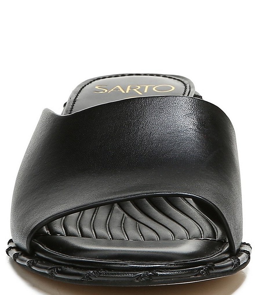 Sarto by Franco Sarto Alden Leather Block Heel Slides