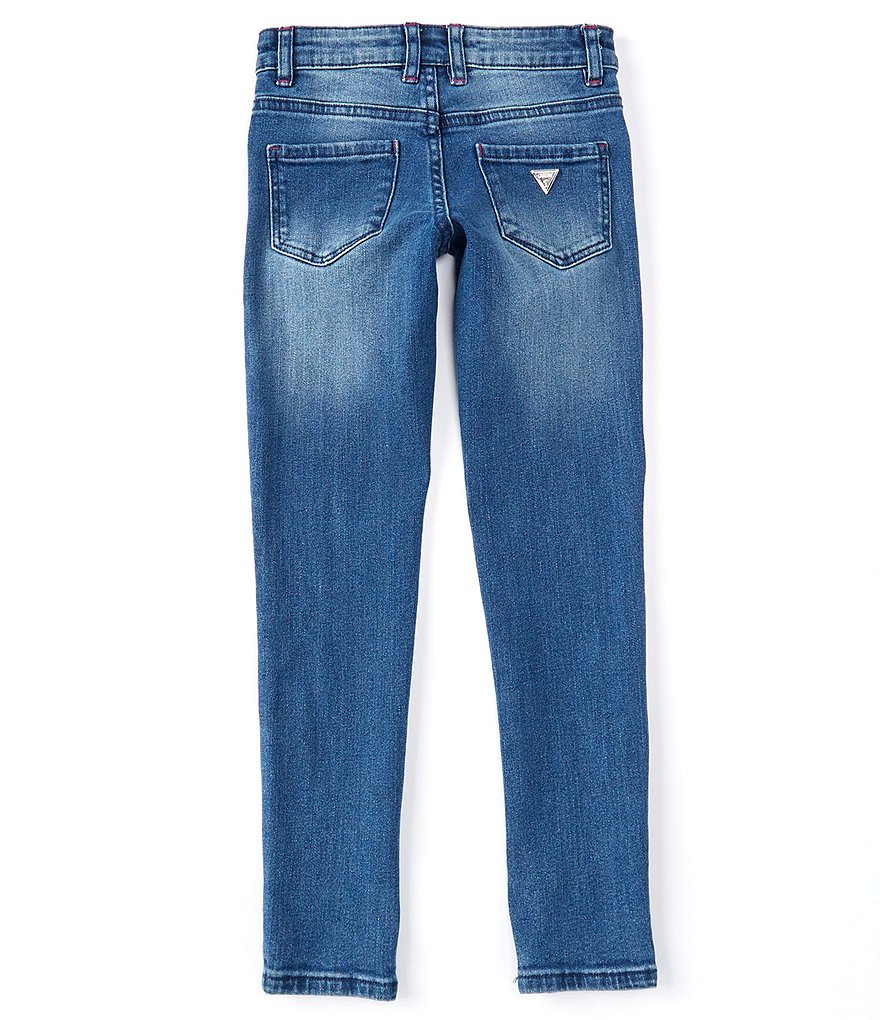Guess Big Girls 7-16 Embroidered-Side Denim Skinny Jeans