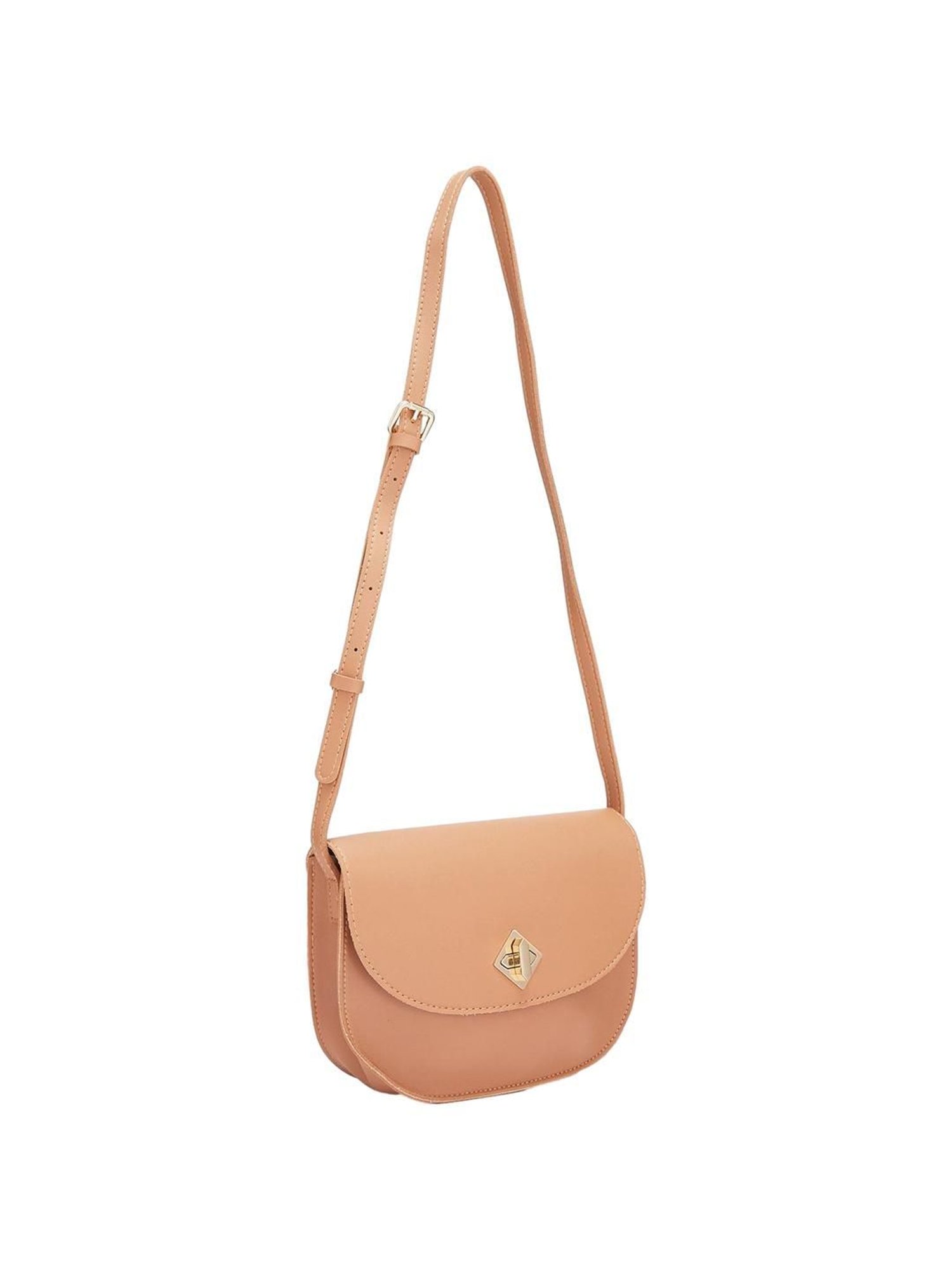 Globus Tan Solid Medium Sling Handbag