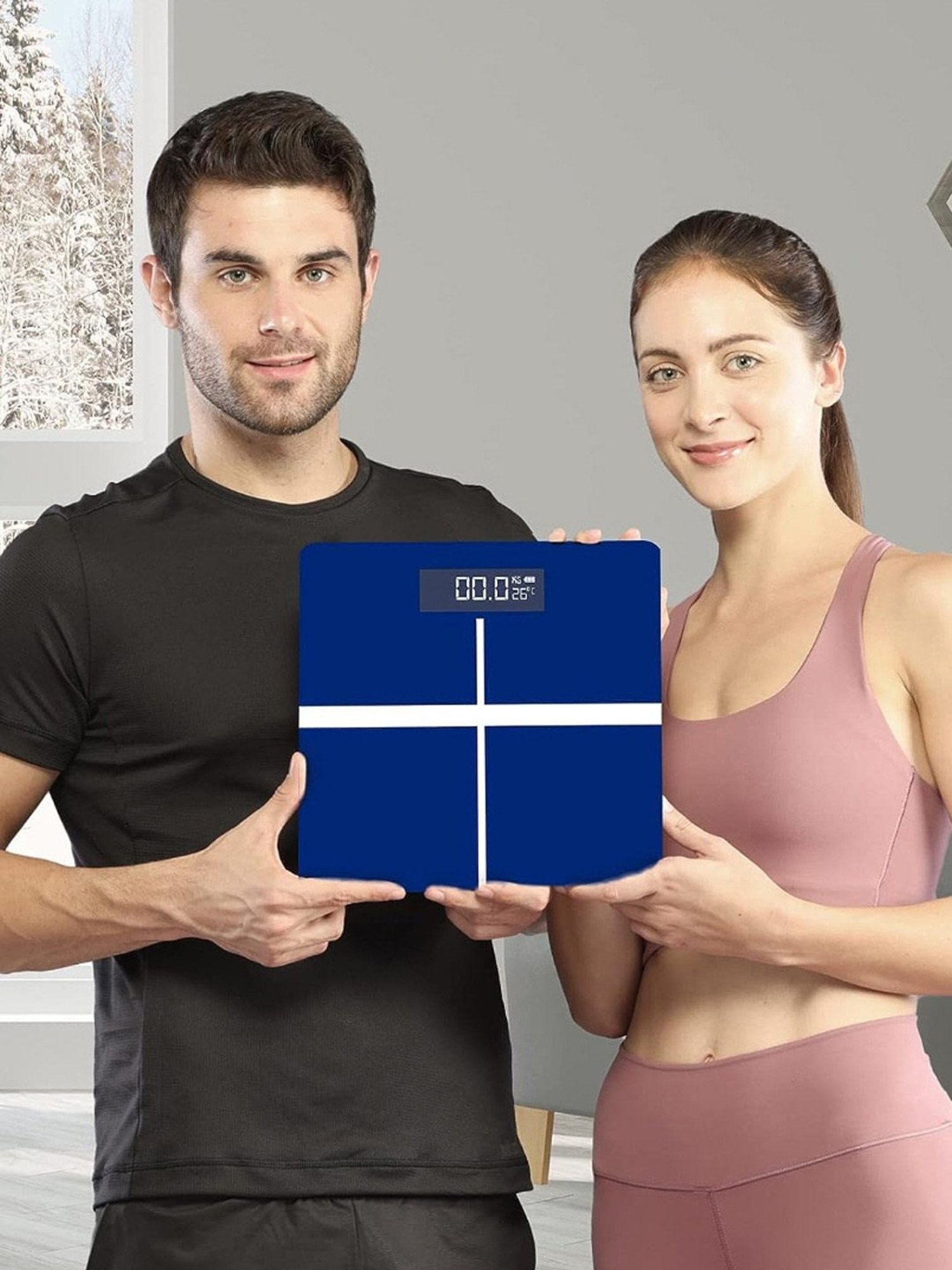 beatXP Blue Plus Weight Machine with LCD Display (Black)