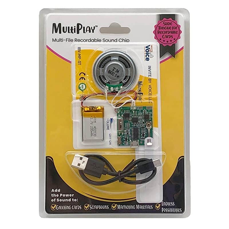 Re-recordable Sound Chip for Greeting Cards | Plays Different Recording Each Time Activated | Add the Power of Sound to Recordable Cards, Scrapbooks, Photo Albums, Personalized Gifts, Crafts
