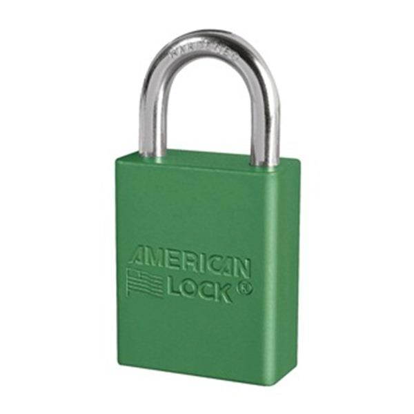 Lockout Padlock, KA, Green, 1/4 In., PK6