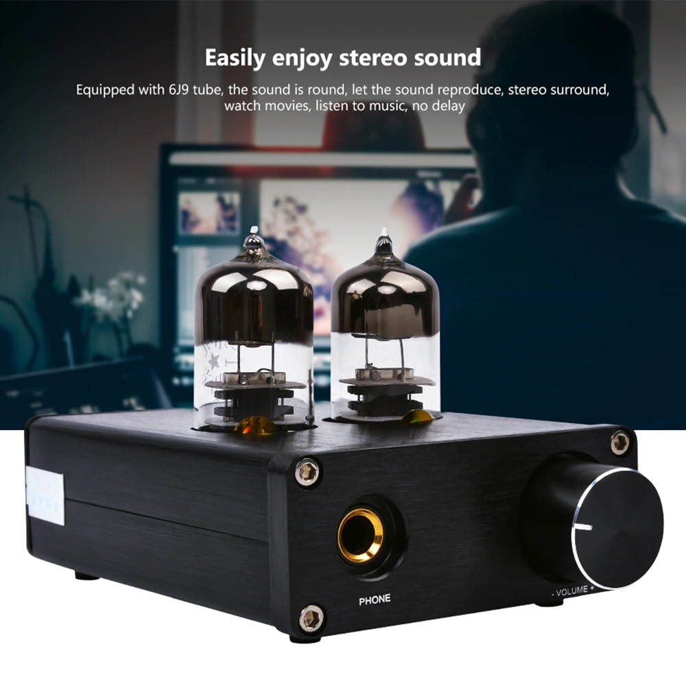 Portable Headphones Amplifier Audio Board 6J9 Tube Amp USB Decoding Preamplifier Earphone Amplificador De Auriculares