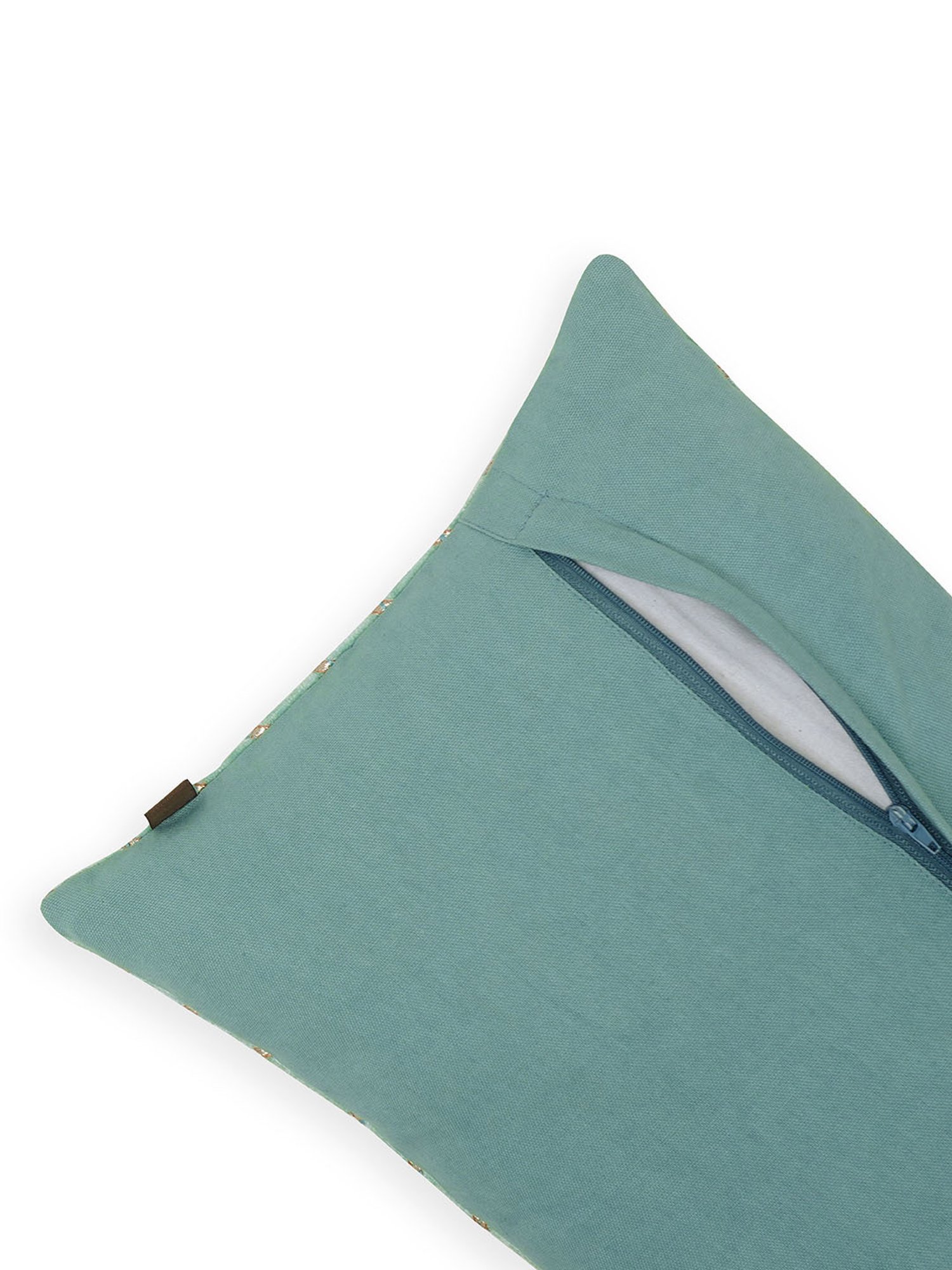 Pure Home and Living Blue Velvet Embroidery Cushion Cover