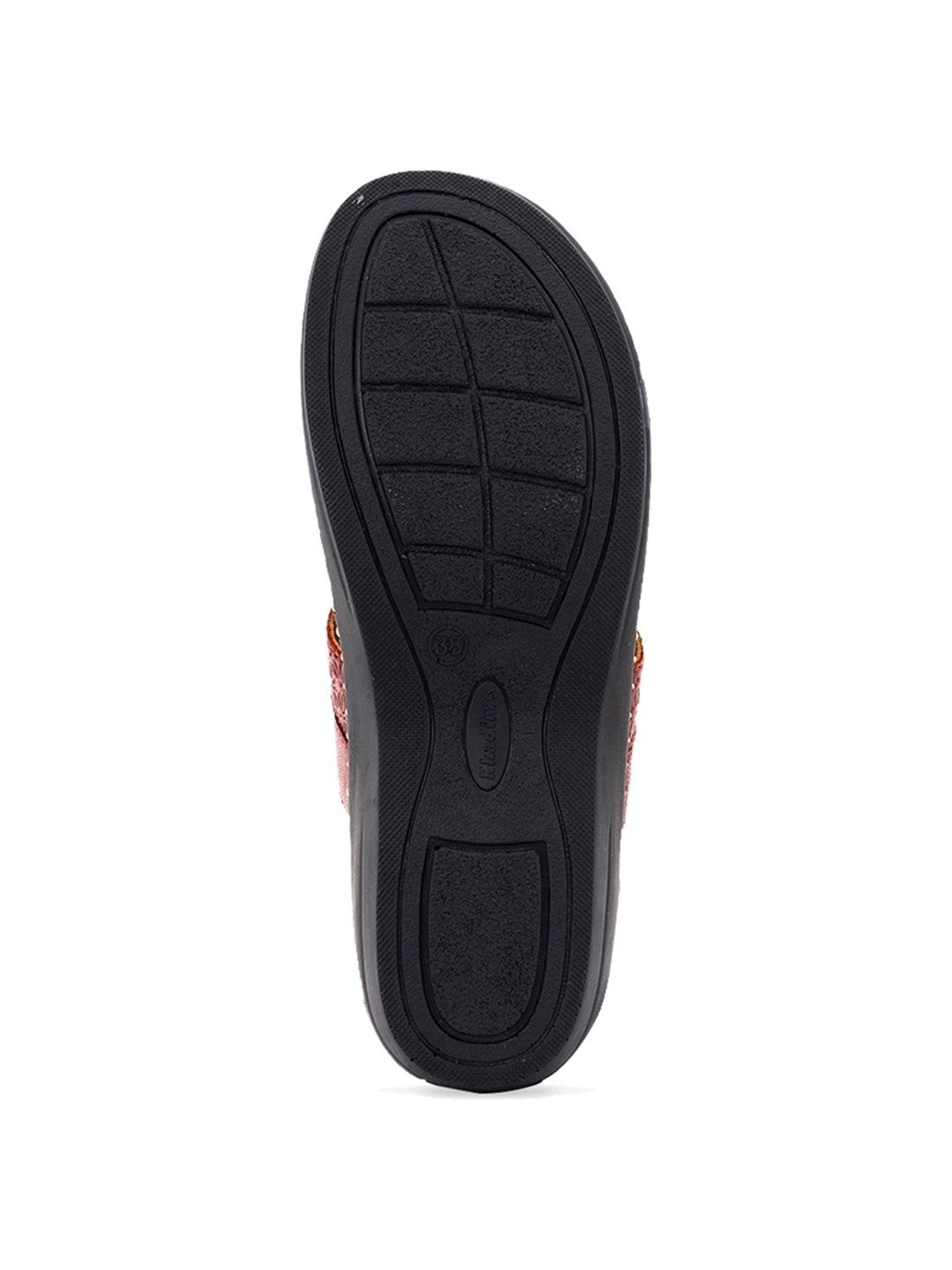 Softouch by Khadims Women's Maroon Thong Wedges