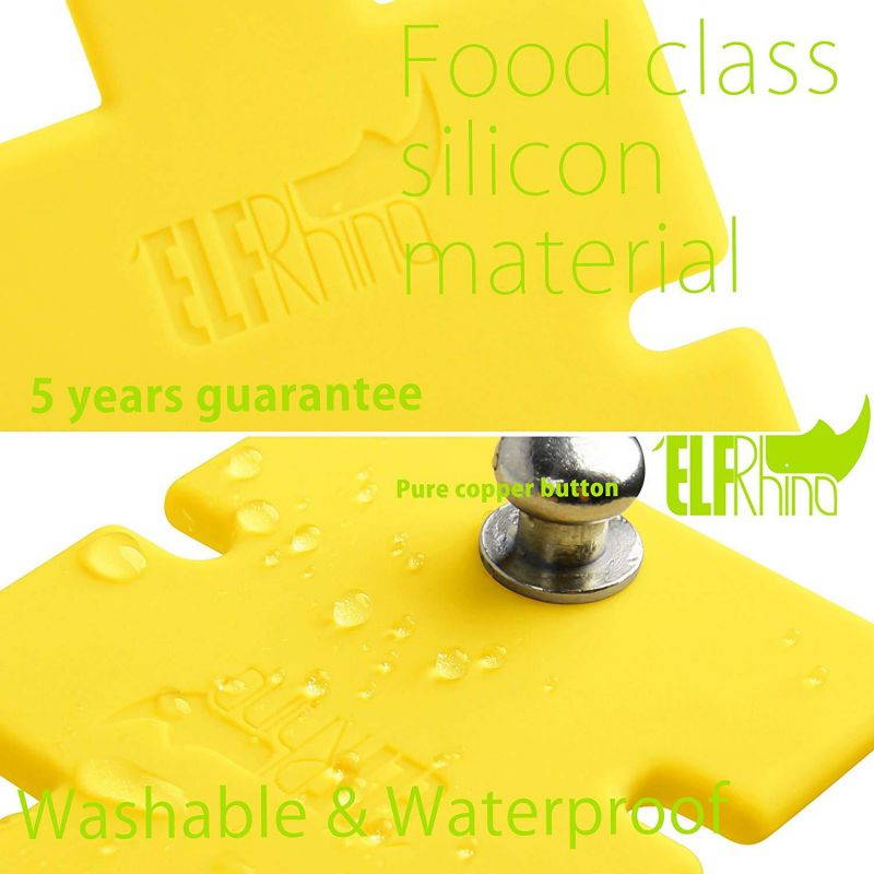 ELFRhino Silicone Earphone Organizer Earphone Wrap Winder Headphone Cord Organizer Wrap Winder Manager/Cable Winder Yellow