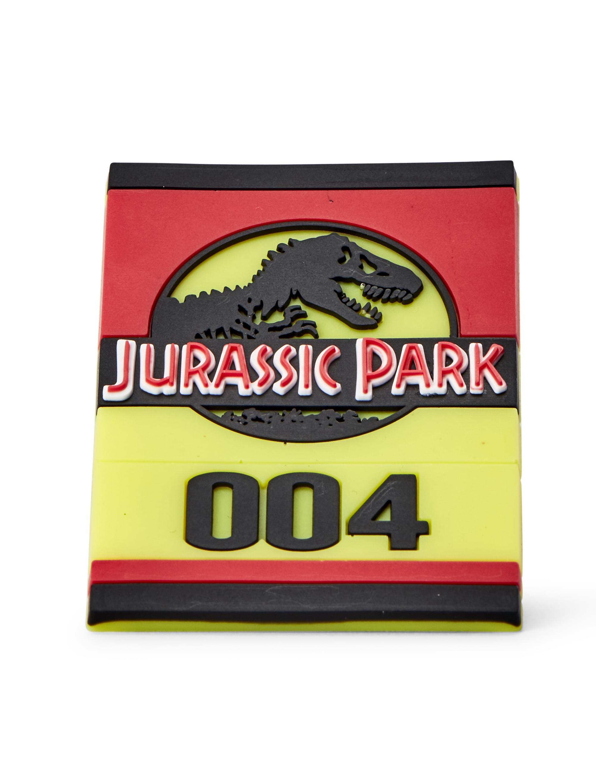 Jurassic Park Tour Vehicle Tag Plastic Magnet - 3&rdquo;x2&rdquo;