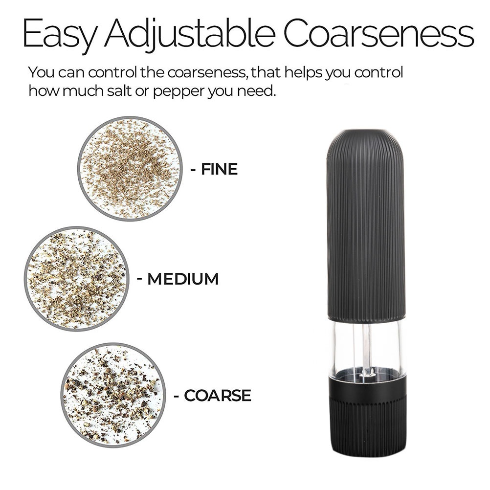 1 Pc Portable Coffee Mill Dust-proof Pepper Grinder without Battery (Black)