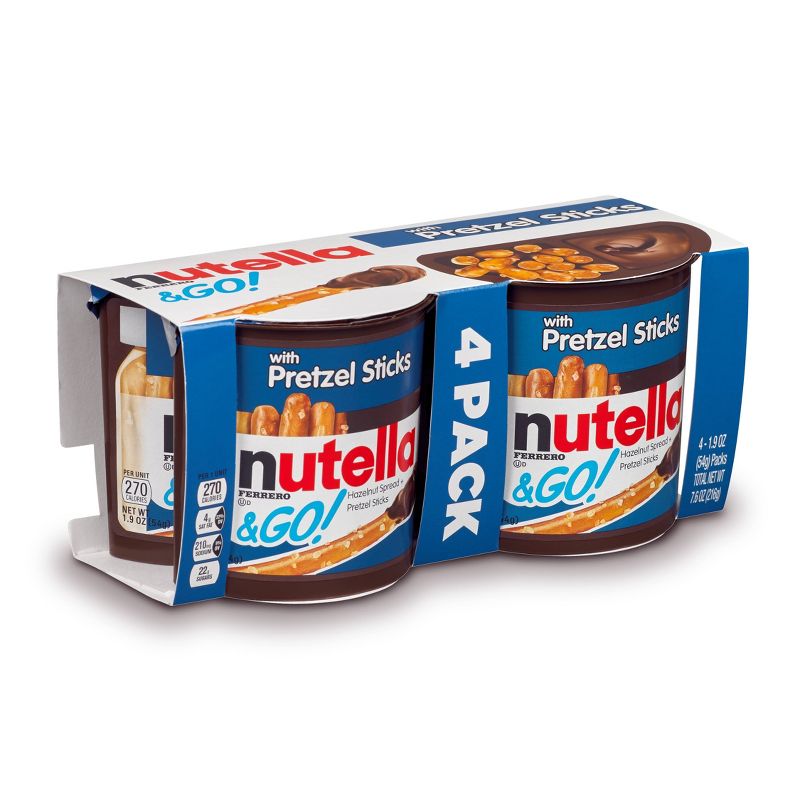 Nutella and Go! with Pretzel Sticks - 7.6oz/4pk