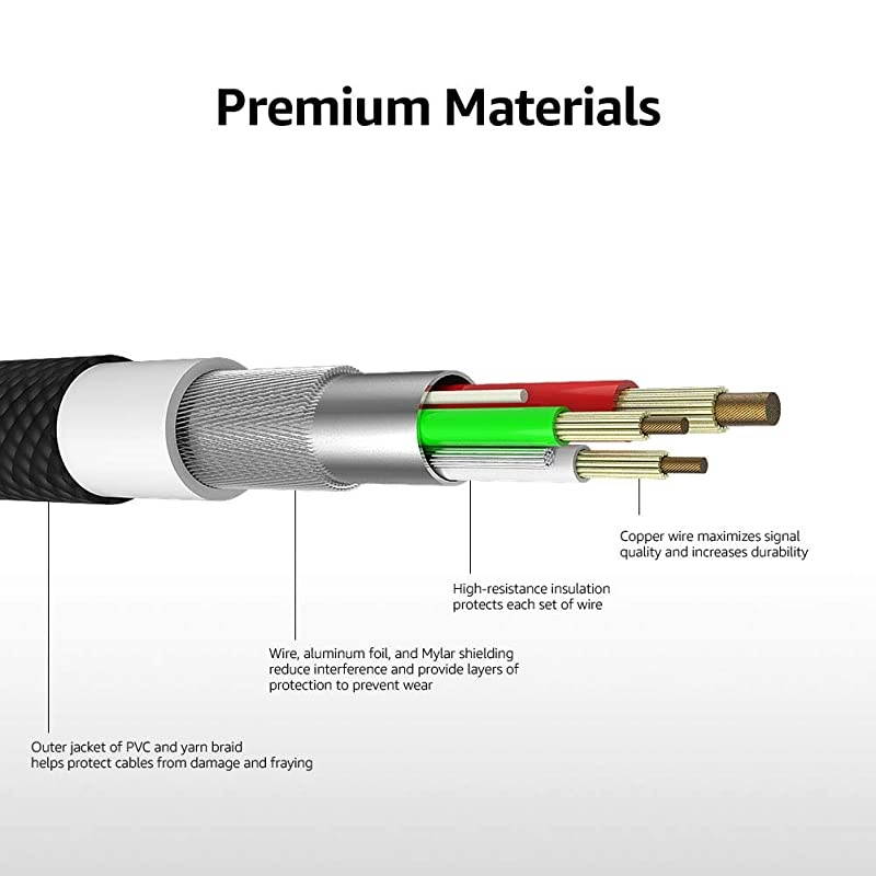 Basics Double Braided Nylon Lightning to USB A Cable, Advanced Collection - MFi Certified Apple iPhone Charger, Dark Gray, 4 Inch