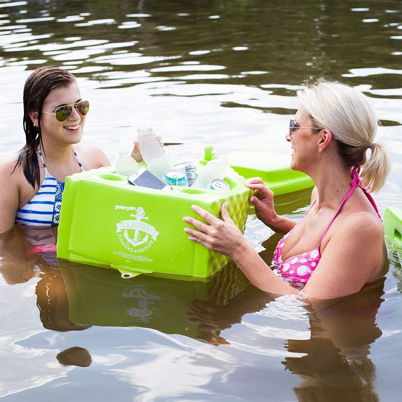 TRC Recreation Water Resistant Floating Super Soft Goodlife Drink Kooler for Water Adventures and Activities, Lime