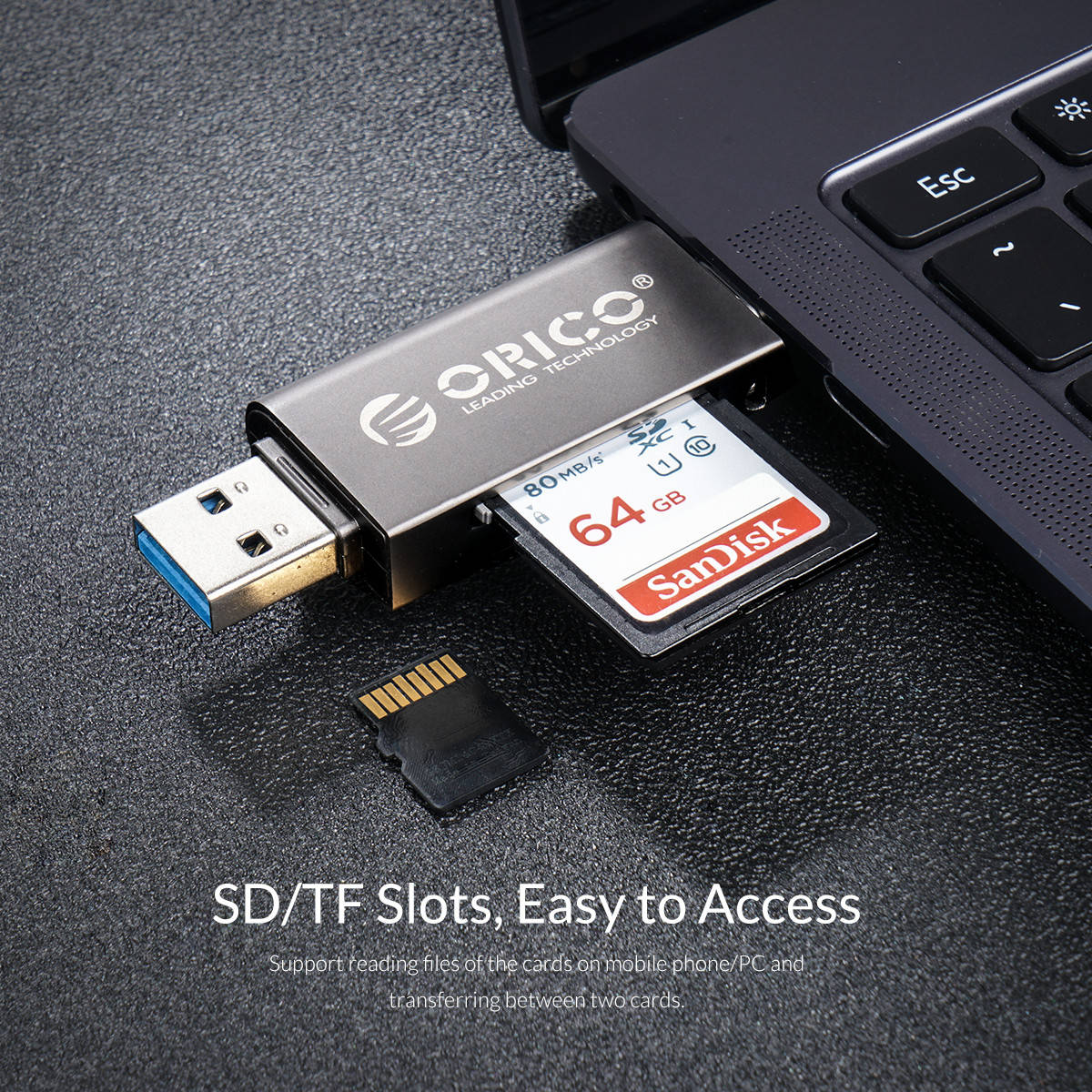 ORICO USB 3.0 Type C Card Reader Micro SD TF OTG High-speed Smart Memory Card Adapter for Phone Laptop Computer Accessories