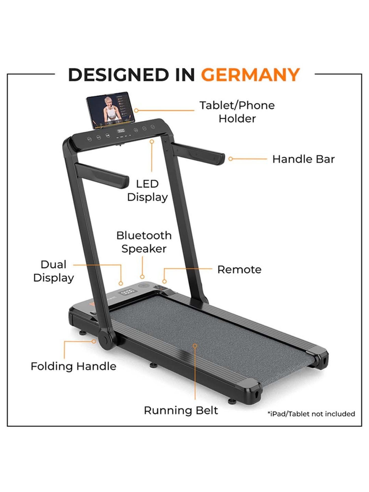 Flexnest Flexpad 2-in-1 Smart Foldable Treadmill with Remote for Home Gym Workout