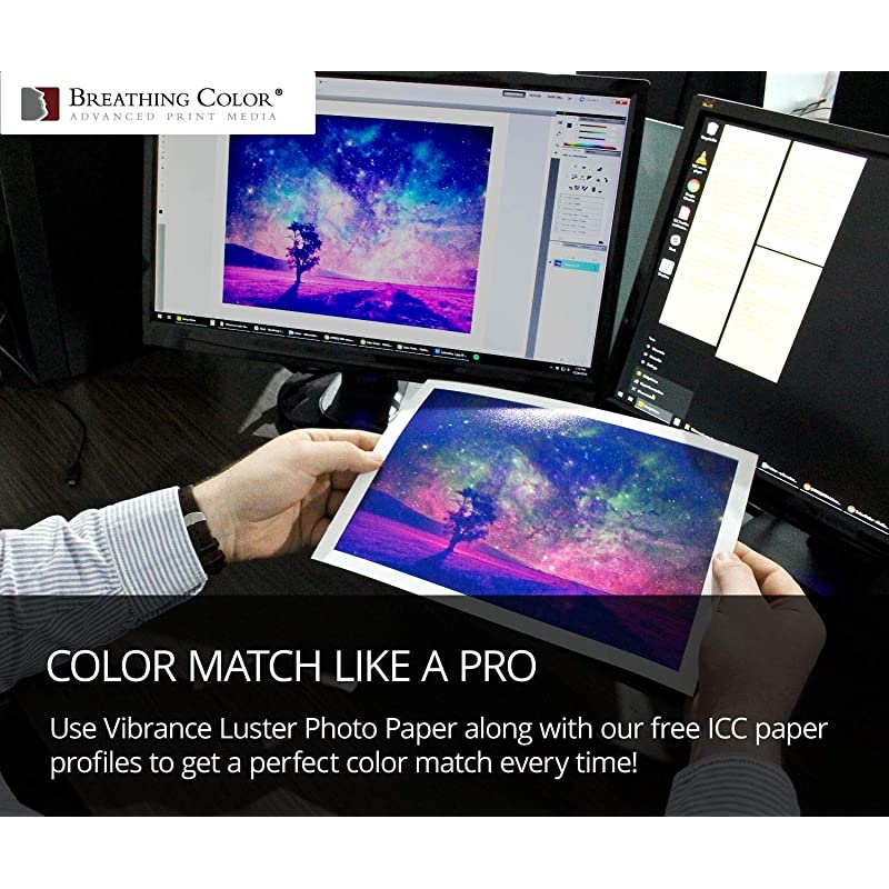 Luster Photo Printer Paper 10 mil 255 gsm Luster Finish Premium Photo Paper Roll on 3in Core 50 inches x 100 feet Works with Most Inkjet Printers Including Professional Makes and Models