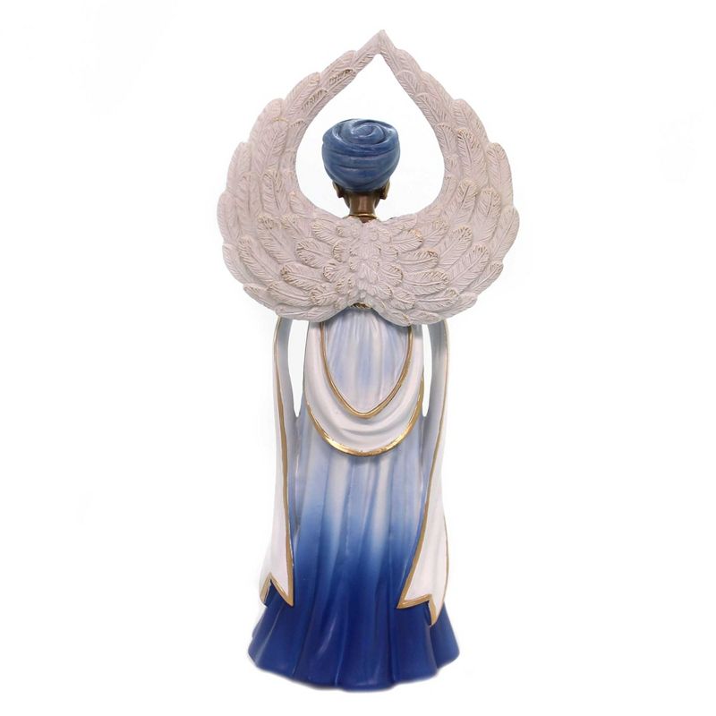 Black Art 10.0" Serenity Angel Blue Prayer Religious Culture  -  Decorative Figurines