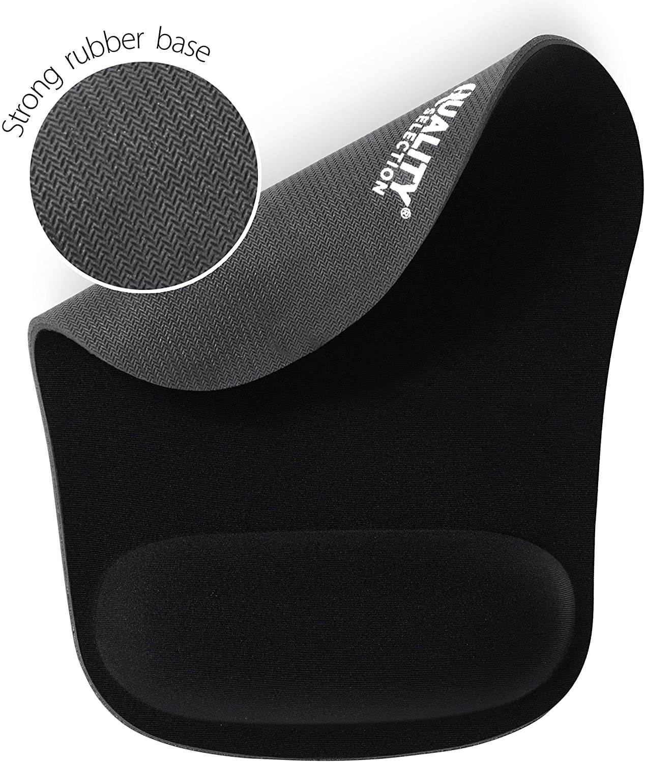 EFOBO Comfortable Wrist Rest Memory Foam Mouse Pad, with Cushion Wrist Support & Pain Relief for Computer, Laptop, Home & Office Non-Slip Rubber Base