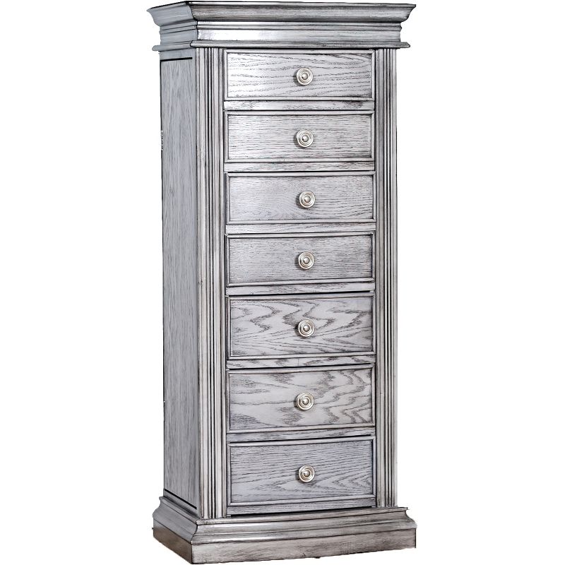 Landry Standing Jewelry Armoire Ceruse Gray - Hives & Honey