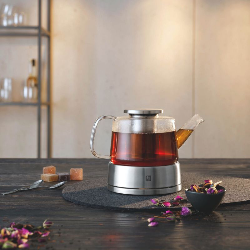 Bonjour Round Glass Teapot with Flavor Lock Infuser (34 oz)